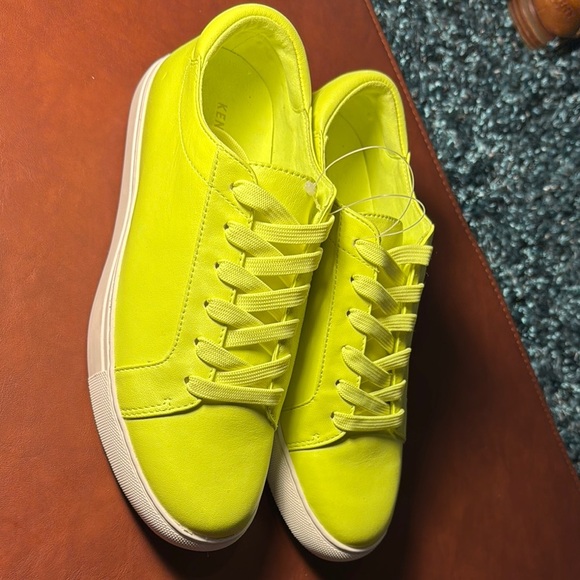 Kenneth Cole New York LEATHER Neon Yellow Sneakers - Picture 6 of 10